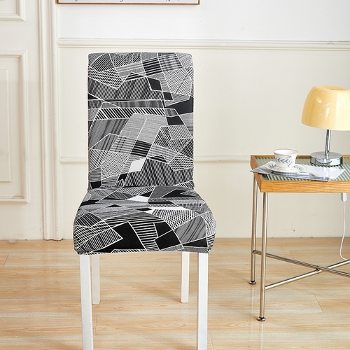 DINING CHAIR COVER / HM-0702 / S429D - color:black-white