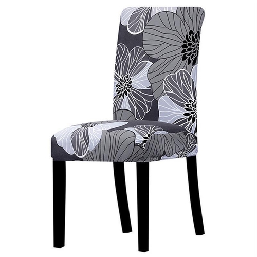 DINING CHAIR COVER / HM-0703 / S429E - Color combination gray-black
