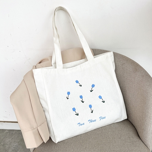 CANVAS SHOULDER BAG / BG-0192 / F067 - Beige Color