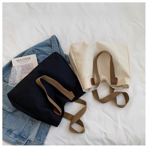 TOTE BAG / BG-0196 / F011 - Color: Black            Beige