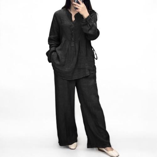 TWO PIECE LONG SLEEVE AND PANTS/WD-0870/C60 - Black color