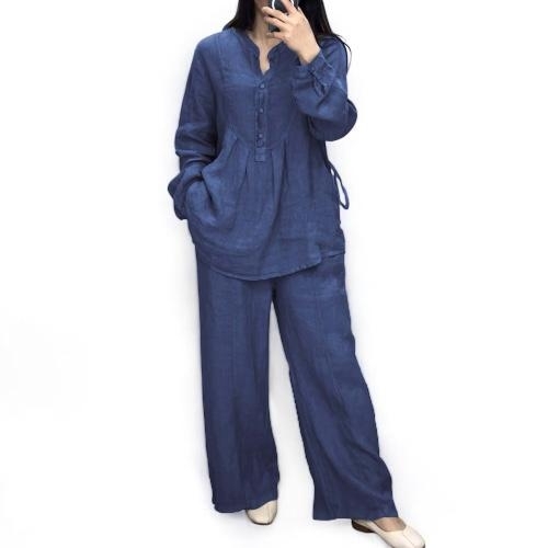 TWO PIECE LONG SLEEVE AND PANTS/WD-0871/C60 - Actual color royal blue
