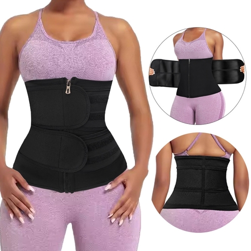 WAIST TRAINER CORSET / WD-0877 / K147 - WOMEN'S BODY SHAPER Black color