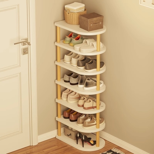SHOE RACK / HM-0711 / J19 - 7 Layer wood shoe rack White color