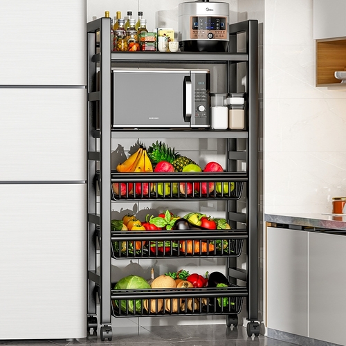 MOVABLE KITCHEN RACK / KN-0451 / S116 - 5 LAYER MOVABLE KITCHEN RACK