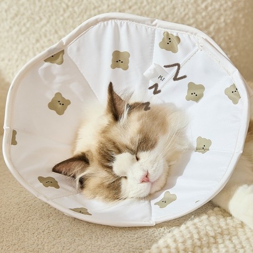SOFT ELIZABETHAN COLLAR / PS-0110 / S482 - E-collar for cats and dogs Color:white Size-neck circumference in cm