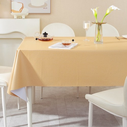 140X140CM WATERPROOF TABLECLOTH / KN-0459 / S565 - Color:yellow