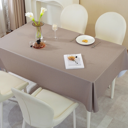 140X200CM WATERPROOF TABLECLOTH / KN-0459 / S565 - Light brown