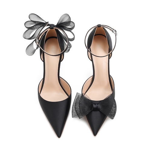 CLOSED-TOE STILLETO POINTED SHOES / U02 - Stiletto heels Color:black