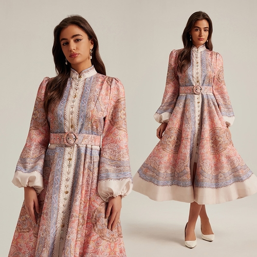 MID-LENGTH PRINTED DRESS / U15