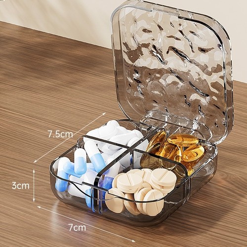PORTABLE 7-DAY PILL ORGANIZER / U18 - Transparent pill organizer