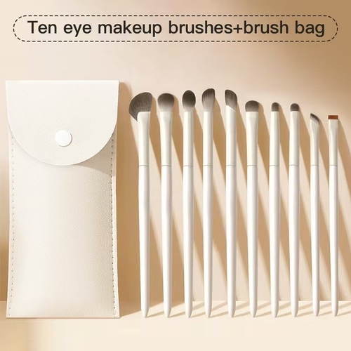 10-PIECE EYESHADOW BRUSH SET / U36 - makeup brushes with a bag.