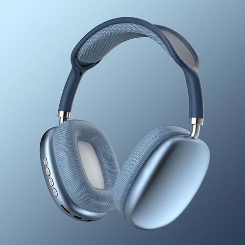 P9 PRO MAX WIRELESS BLUETOOTH ON-EAR HEADPHONE / BLUE U132 - Over-ear wireless headphone Color blue