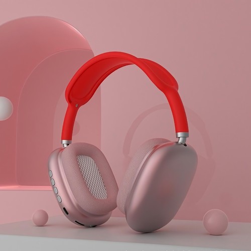 P9 PRO MAX WIRELESS BLUETOOTH ON-EAR HEADPHONE / RED U132 - Over-ear wireless headphone Color pink