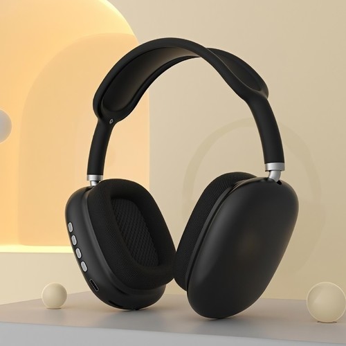 P9 PRO MAX WIRELESS BLUETOOTH ON-EAR HEADPHONE / BLACK U132 - Over-ear wireless headphone Color black
