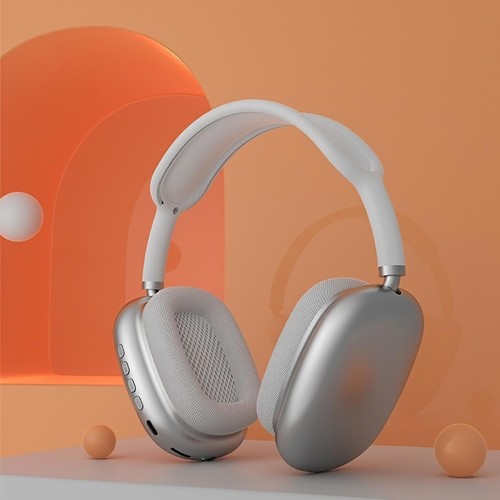 P9 PRO MAX WIRELESS BLUETOOTH ON-EAR HEADPHONE / GRAY WHITE U132 - Over-ear wireless headphone Color gray
