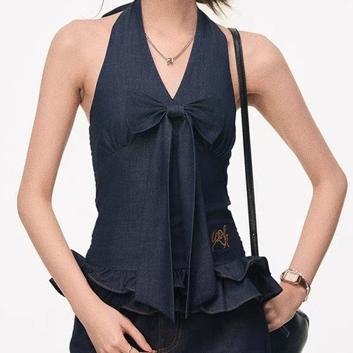 WOMEN’S DENIM TOP / U127 - Color blue denim