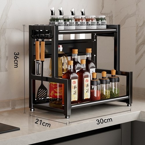 SEASONING ORGANIZER RACK U129 - metal black
