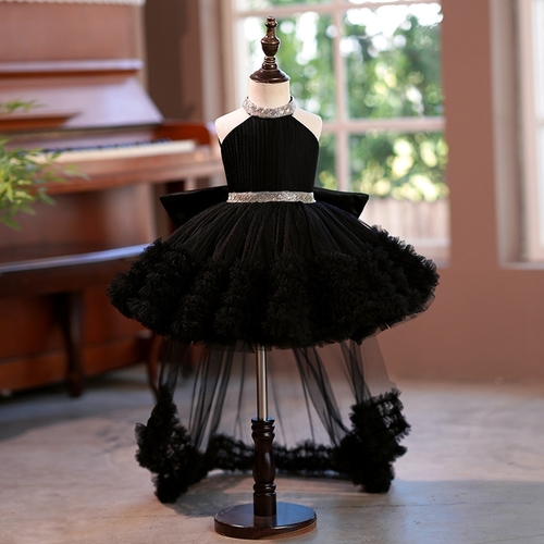 GIRL'S EVENING DRESS / BLACK U145 - Princess dress Color black
