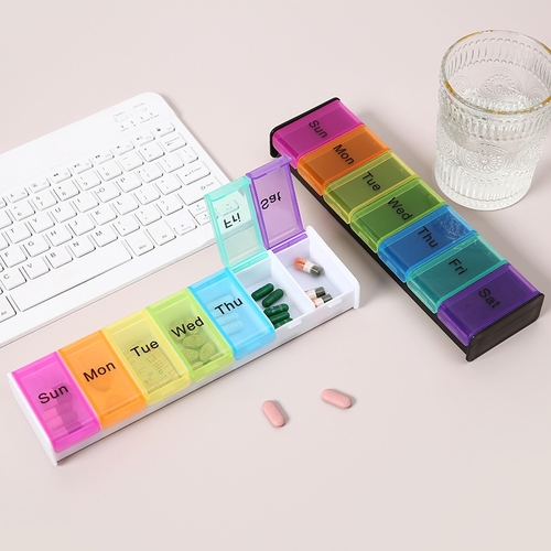 PORTABLE 7-DAY PILL ORGANIZER / PH-0231/U42 - Medicine dispenser box