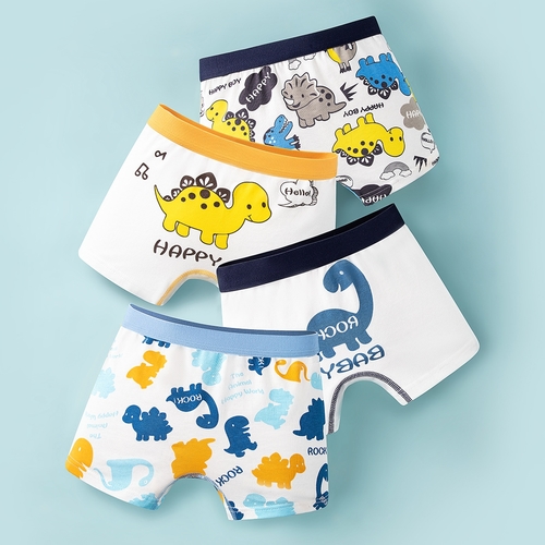 BOY'S UNDERWEAR / BY-0196/K139 - Boyleg shorts 4IN1 PACK-ASSORTED PRINT