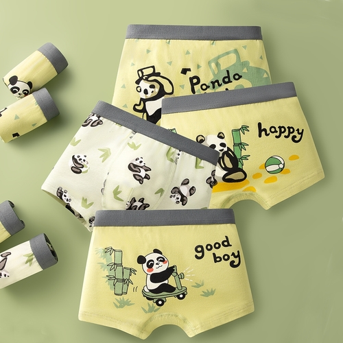 BOY'S UNDERWEAR / BY-0200/K139 - Boyleg shorts 4IN1 PACK-ASSORTED PRINT