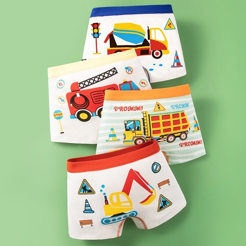BOY'S UNDERWEAR / BY-0202/K139 - Boyleg shorts 4IN1 PACK-ASSORTED PRINT