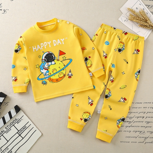 TWO PIECE SWEATSHIRT AND PAJAMA FOR CHILDREN / BY-0122/C78K - COLOR YELLOW