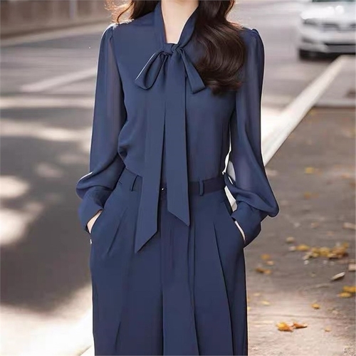 WOMEN'S LONG-SLEEVED SHIRT / U276 - Color blue