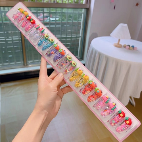 20-PIECE QUICKSAND HAIR CLIP / U219 - Colorful clips 20PCS IN 1 PACK