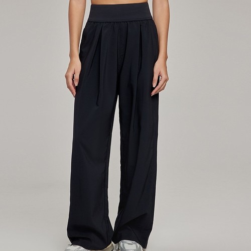 WIDE-LEG YOGA PANTS / BLACK U247A - ALO INSPIRED YOGA PANTS Color black