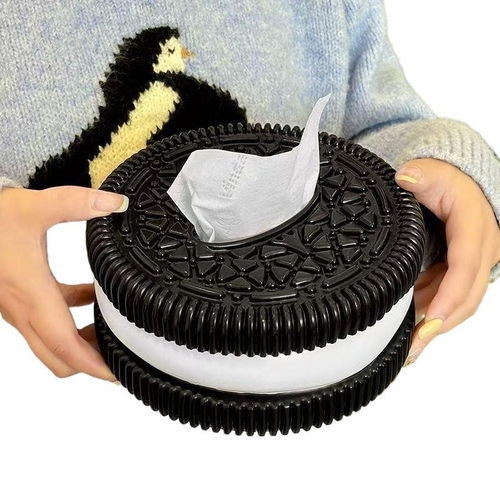 TISSUE BOX / U297 - Oreo tissue box Color black