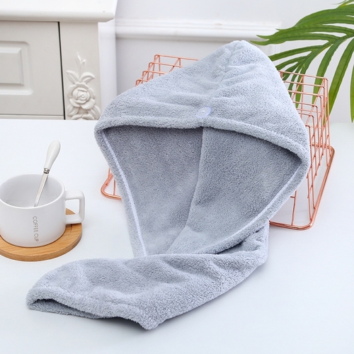 MICROFIBER TOWEL / U330 - Hair drying towel Color gray