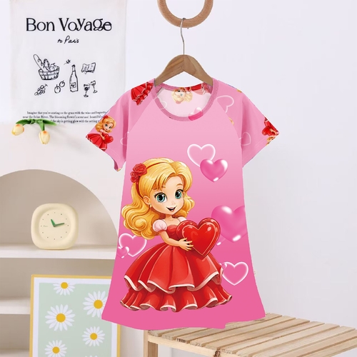 GIRL'S DRESS / U364A - Color pink