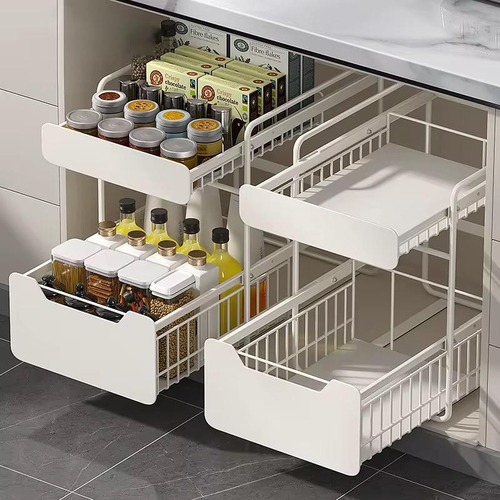 MULTIFUNCTIONAL KITCHEN SINK STORAGE RACK / U87 - Metal seasoning rack Carton size: 47.5*28.5*50