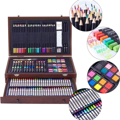 140-PIECE WOODEN ART SET / U163 - Wood case