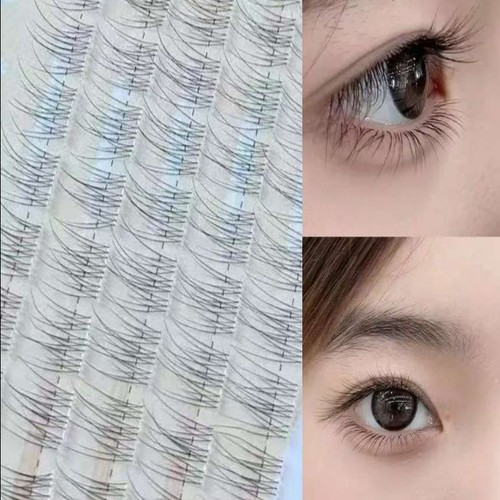 RAW FISHTAIL EYELASHES 36 CLUSTERS S34/U443 - RAW FISHTAIL EYELASHES 36 CLUSTERS STEMLESS AND GLUE-FREE