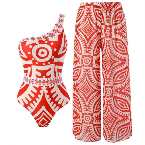 TWO-PIECE SWIMWEAR SET / C94 - Color red