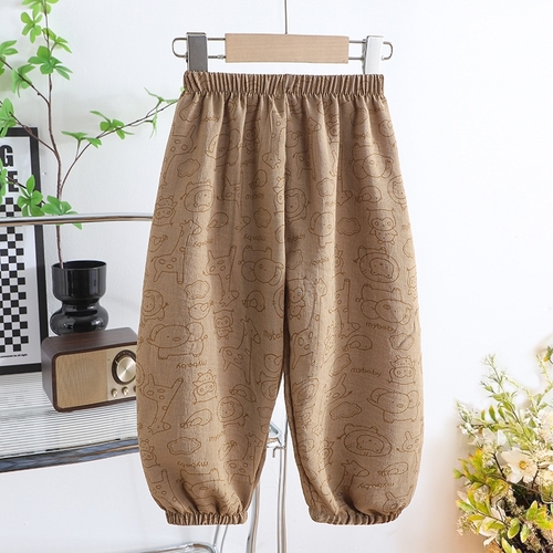 JOGGER PANTS FOR CHILDREN / BROWN F026A - Color: brown