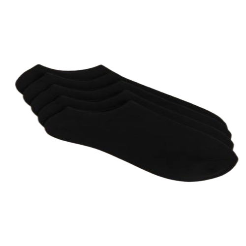 WOMEN'S SOCKS WA-0451 / B240281 - 5 PAIRS PER PACK COLOR: BLACK FREE SIZE ANKLE SOCKS