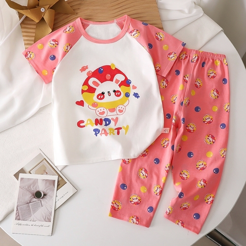 GIRL'S PAJAMA SET / S811B - Print:candy party Age:4-5yrs old(110cm)