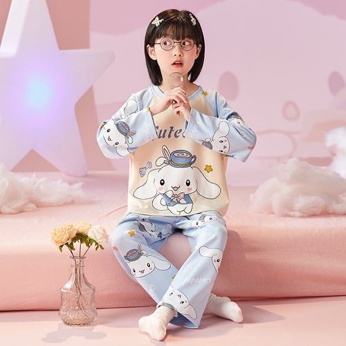 GIRL'S COTTON PAJAMA SET / C01 - Print:cinnamoroll