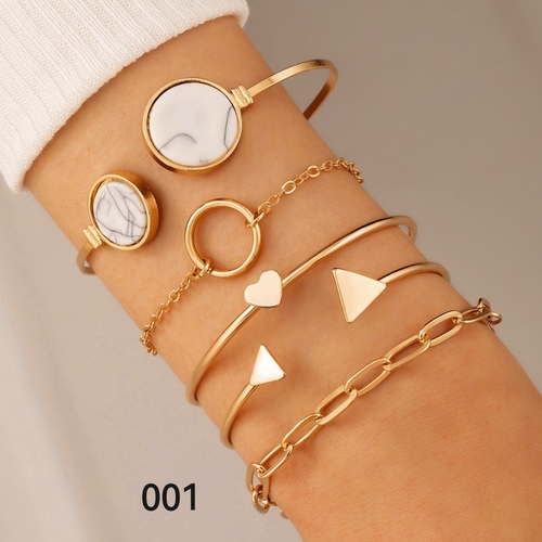 5-PIECE SET FASHIONABLE BRACELET / F350 - 5-PIECE IN 1 SET FASHIONABLE BRACELET.