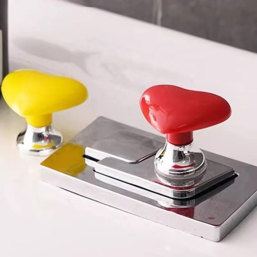 1PC HEART-SHAPED TOILET FLUSH BUTTON / S535 - HEART-SHAPED TOILET FLUSH BUTTON.