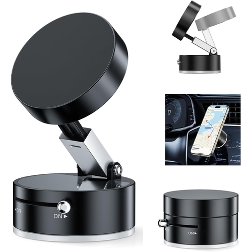 VACUUM SUCTION MAGNETIC CAR PHONE HOLDER / S751 - Foldable and portable phone stand