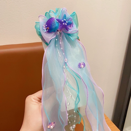 BUTTERFLY HAIRPIN/S91 - Mermaid hairpin Lace color:purple and green