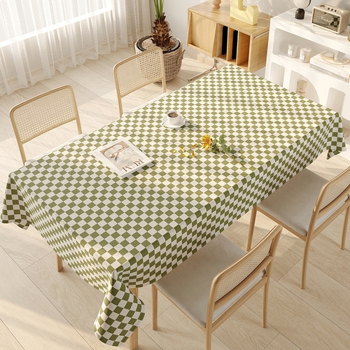 60*120CM WATERPROOF TABLECLOTH  / GREEN S635 - Width : 60cm Length : 120cm
