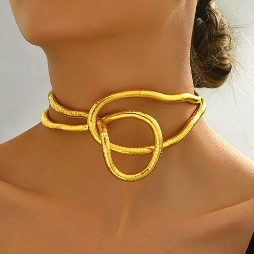 BENDABLE SNAKE NECKLACE / S690A - BENDABLE METALLIC NECKLACE