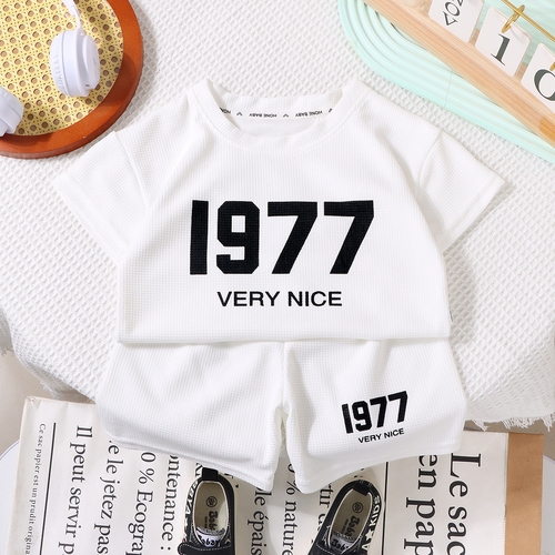 BOY'S TOP AND SHORT SET / WHITE F283 - Color:white