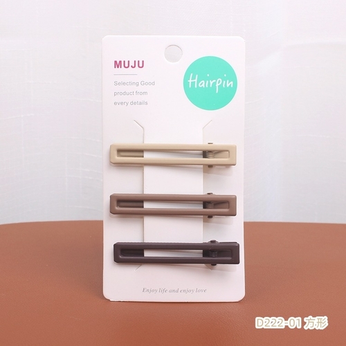 3 PIECES METAL HAIRPIN / U220B - ASSORTED COLOR